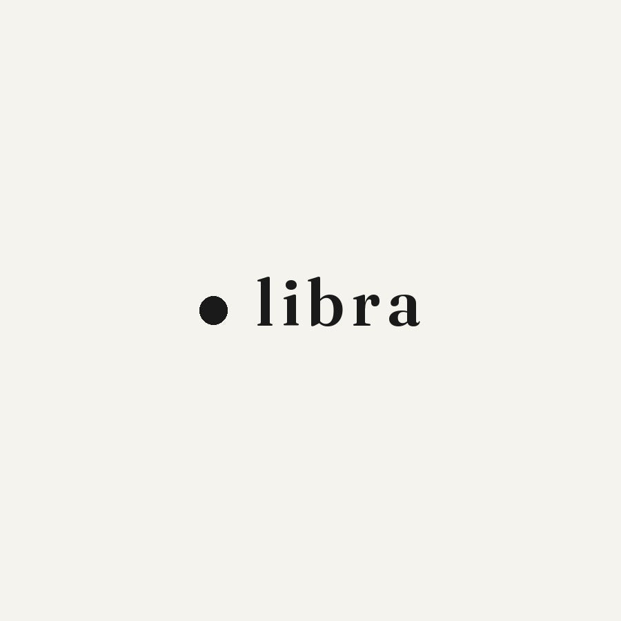 The word libra set in lowercase serif beside the Mood Lately dot