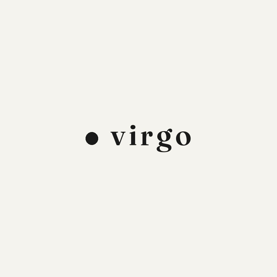 The word virgo set in lowercase serif beside the Mood Lately dot