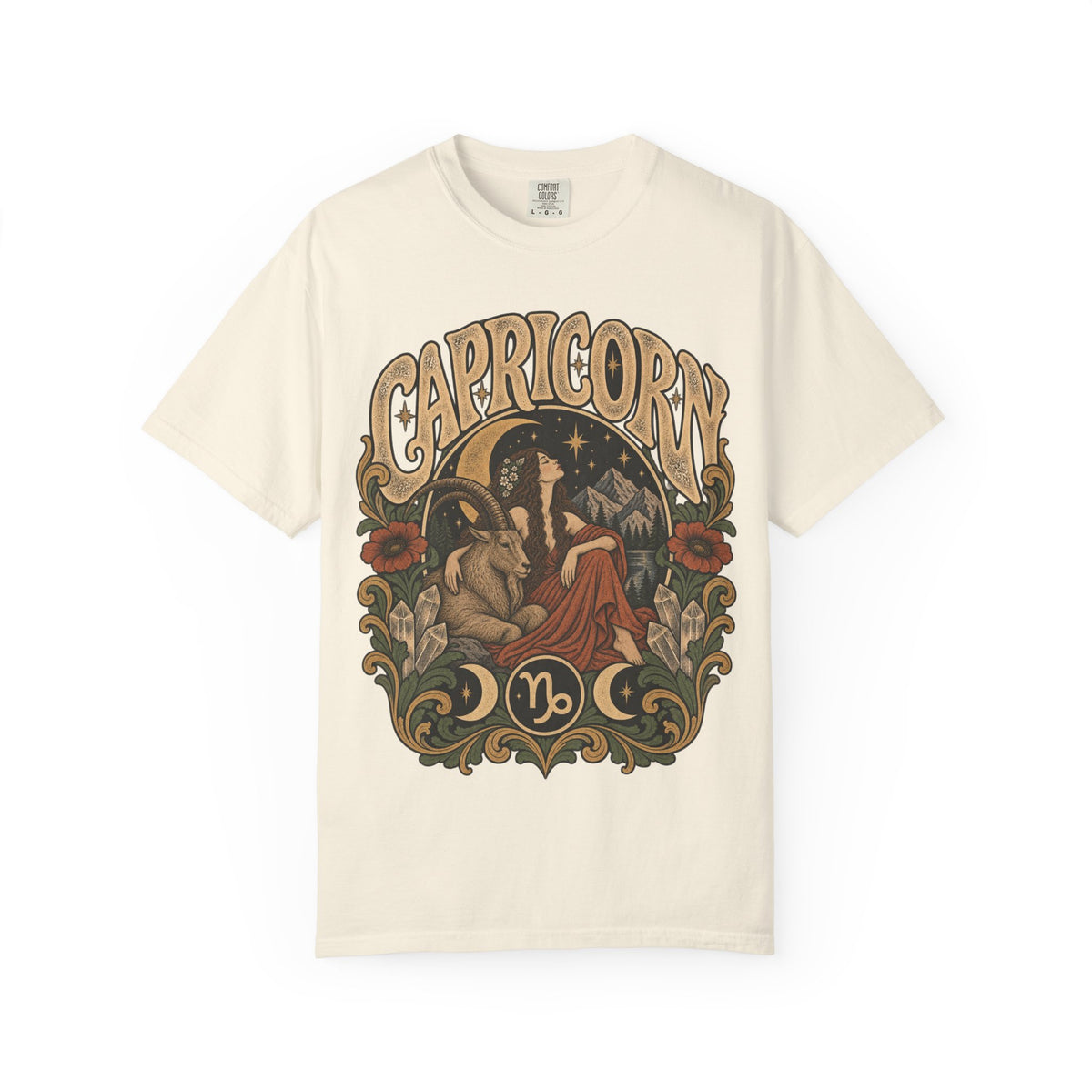 Vintage Capricorn Zodiac Tee — Retro Celestial Astrology T-Shirt
