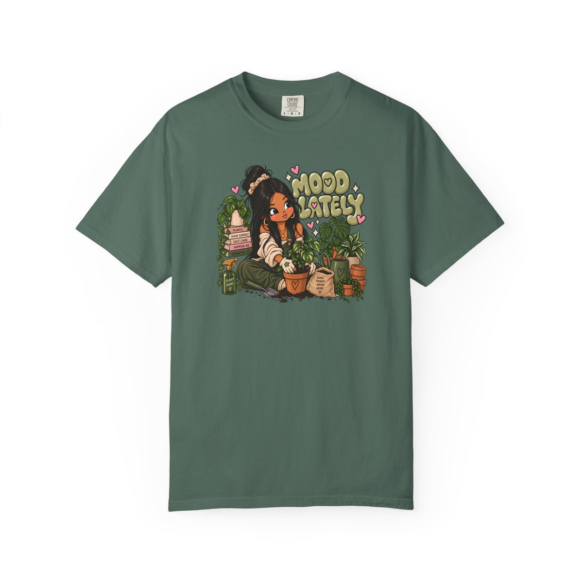 Plant Lady T-Shirt — 'Plant Baby' Cute Girl with Houseplants Graphic Tee