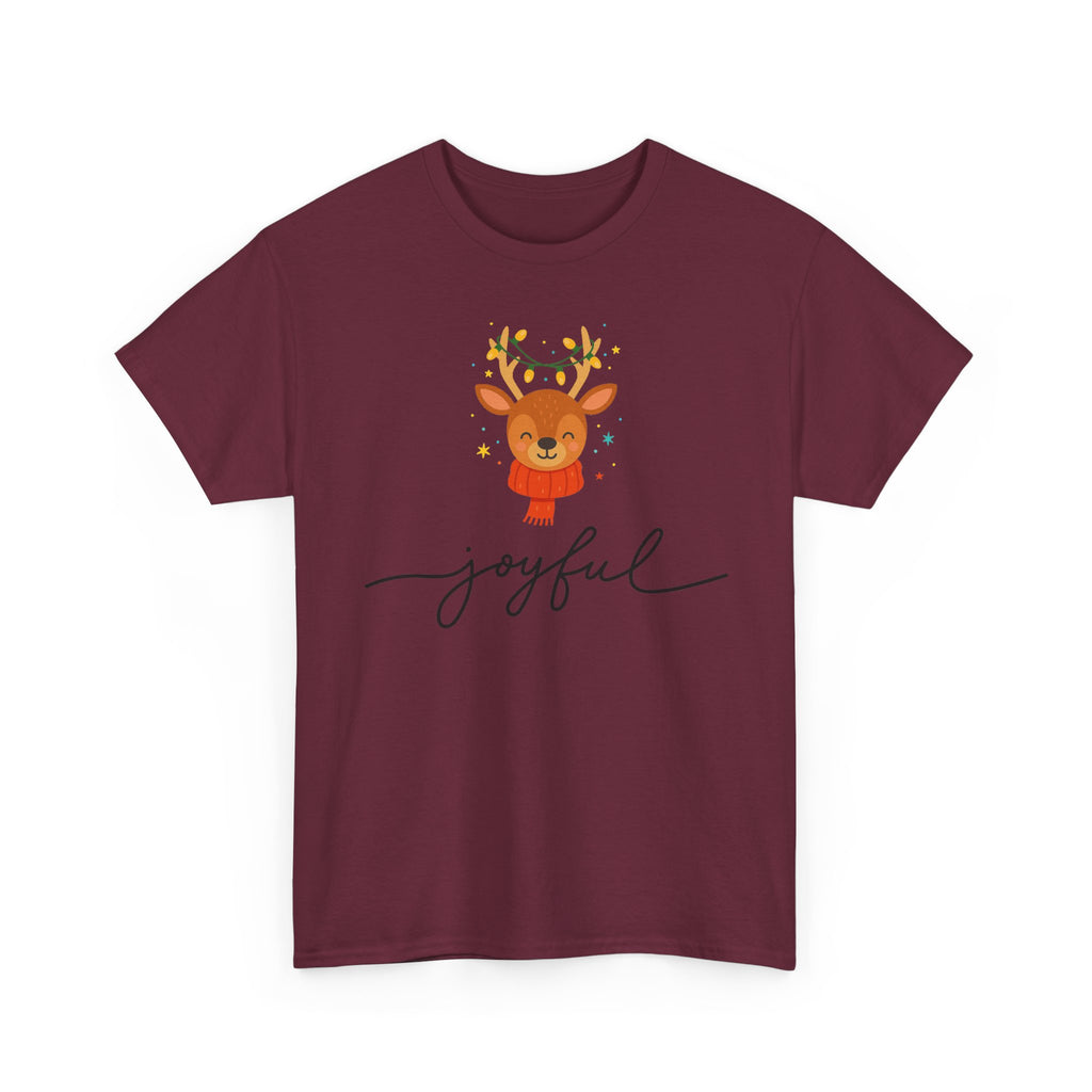 Joyful Reindeer Tee – Cute Holiday Christmas Shirt