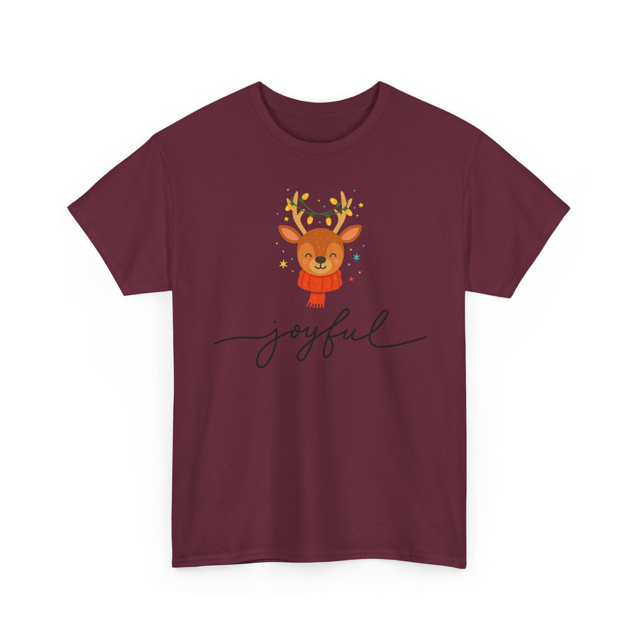 Joyful Reindeer Tee – Cute Holiday Christmas Shirt