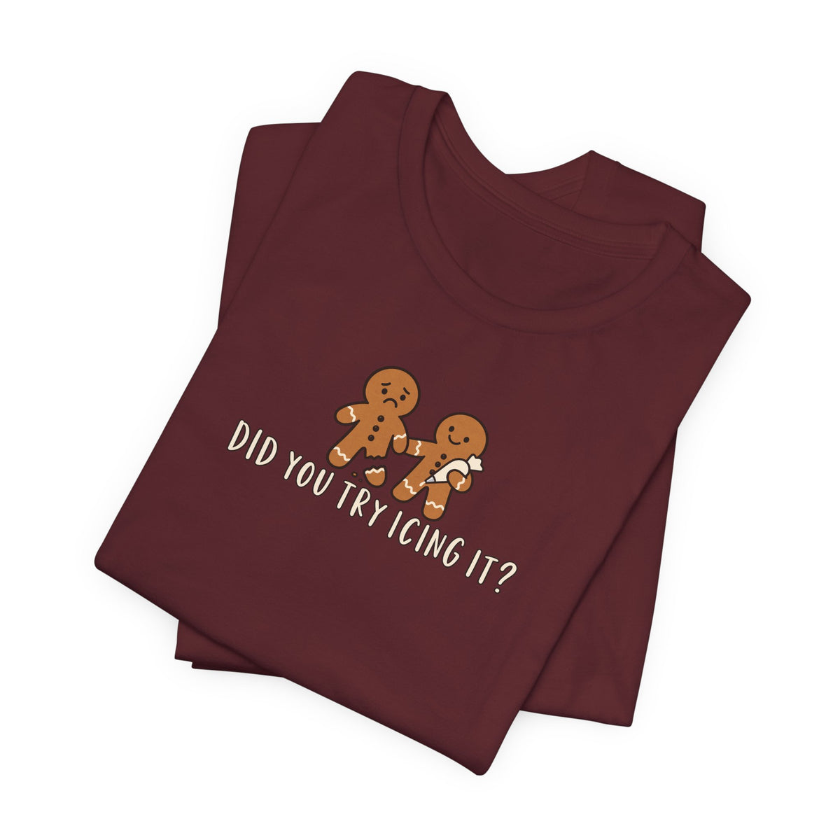 Gingerbread Couple Tee – "Did You Try Icing It?" Holiday Christmas Shirt