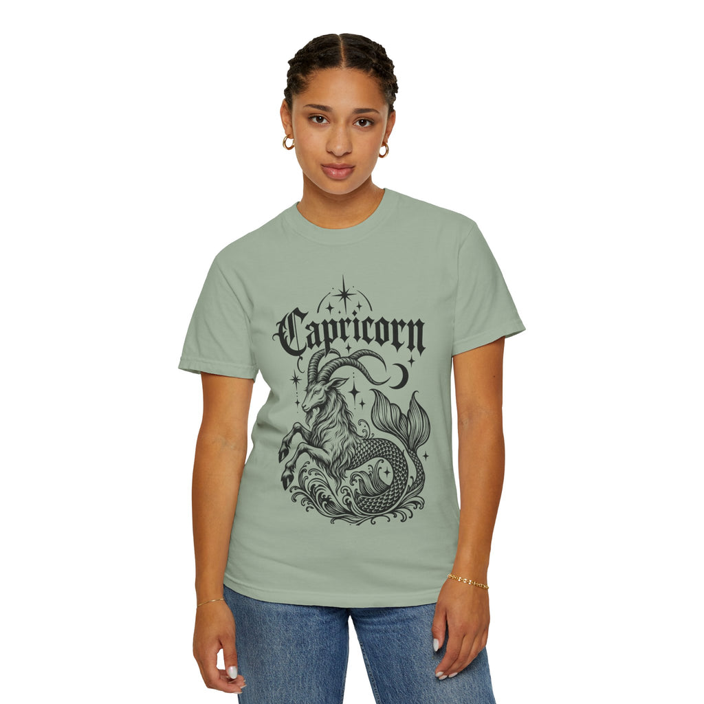 Capricorn Zodiac T-Shirt — Mystical Goat-Fish Astrology Tee