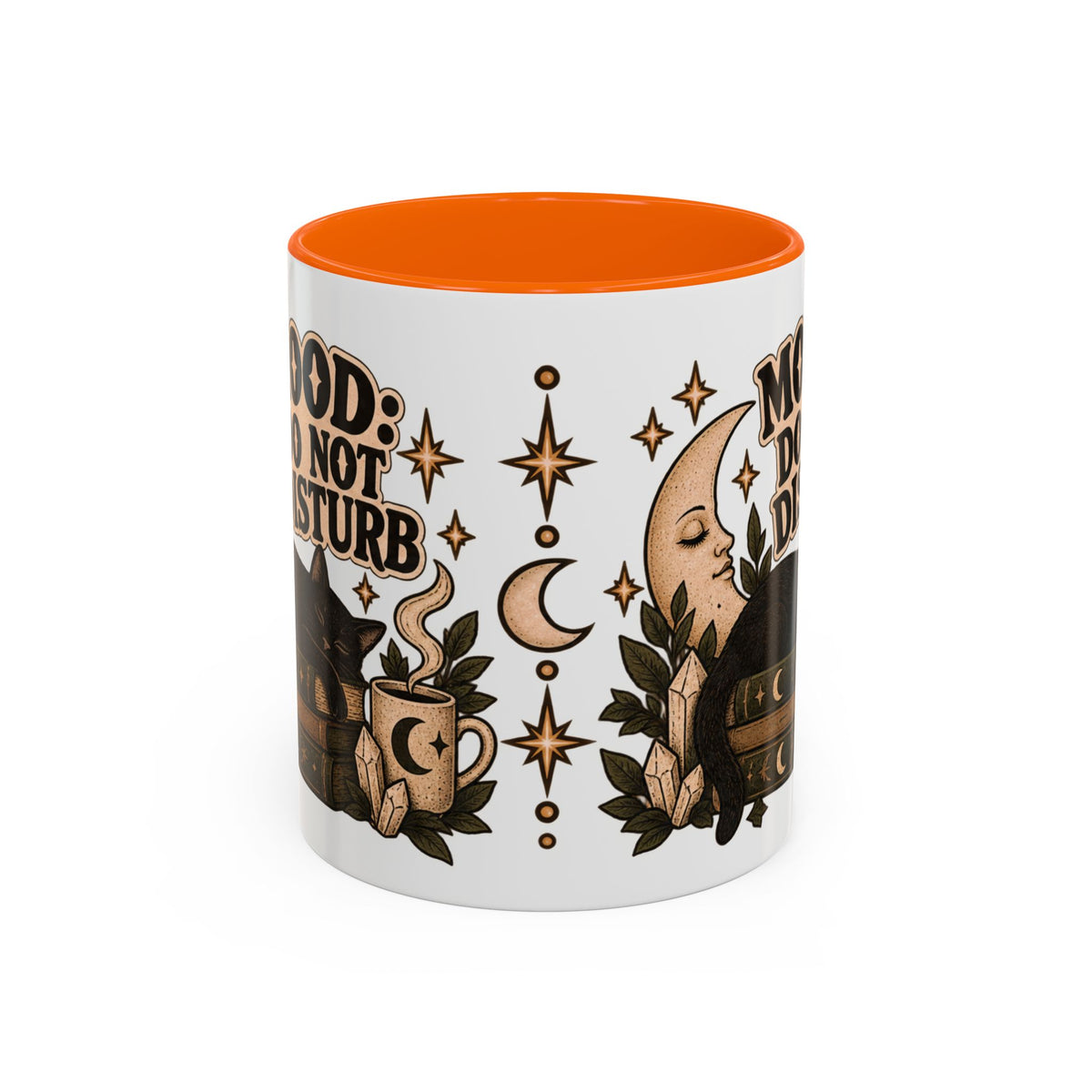 Mood: Do Not Disturb Mug — Sleepy Cat & Moon Ceramic Coffee Mug