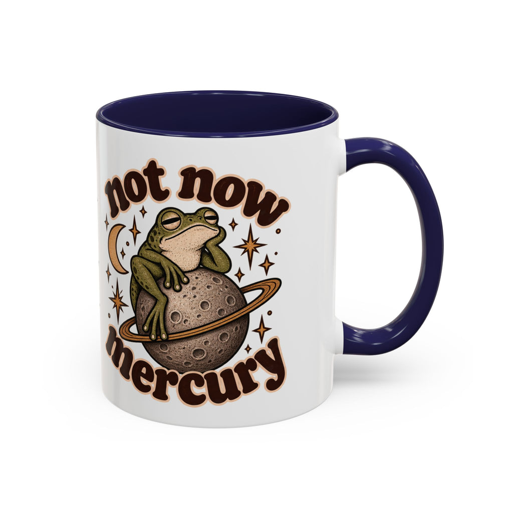 Not Now Mercury Mug — Retro Frog & Planet Ceramic Coffee Mug
