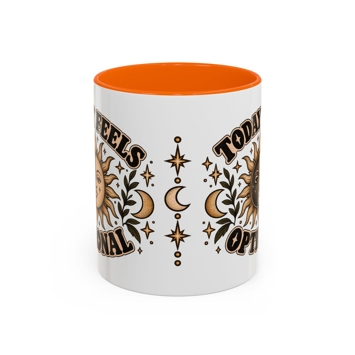 Today Feels Optional Mug — Vintage Sun & Moon Ceramic Coffee Mug