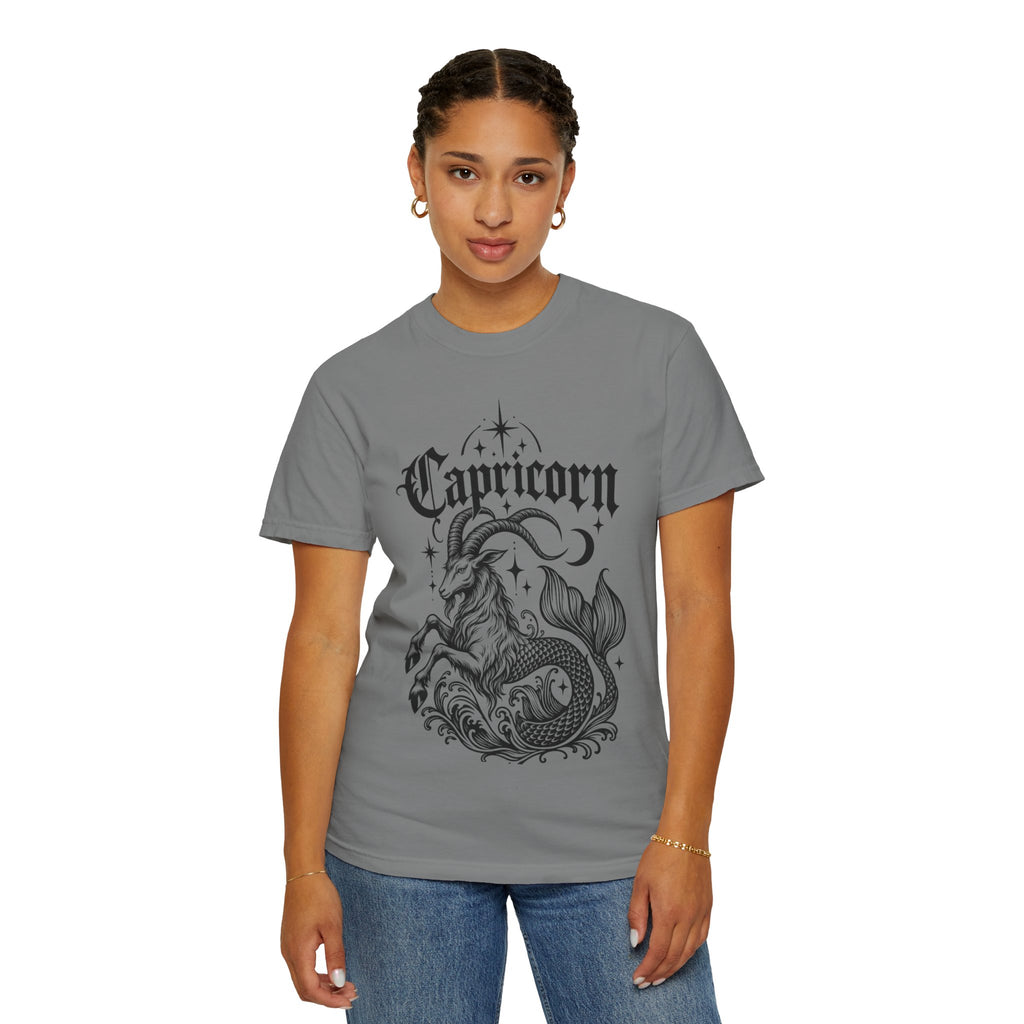 Capricorn Zodiac T-Shirt — Mystical Goat-Fish Astrology Tee