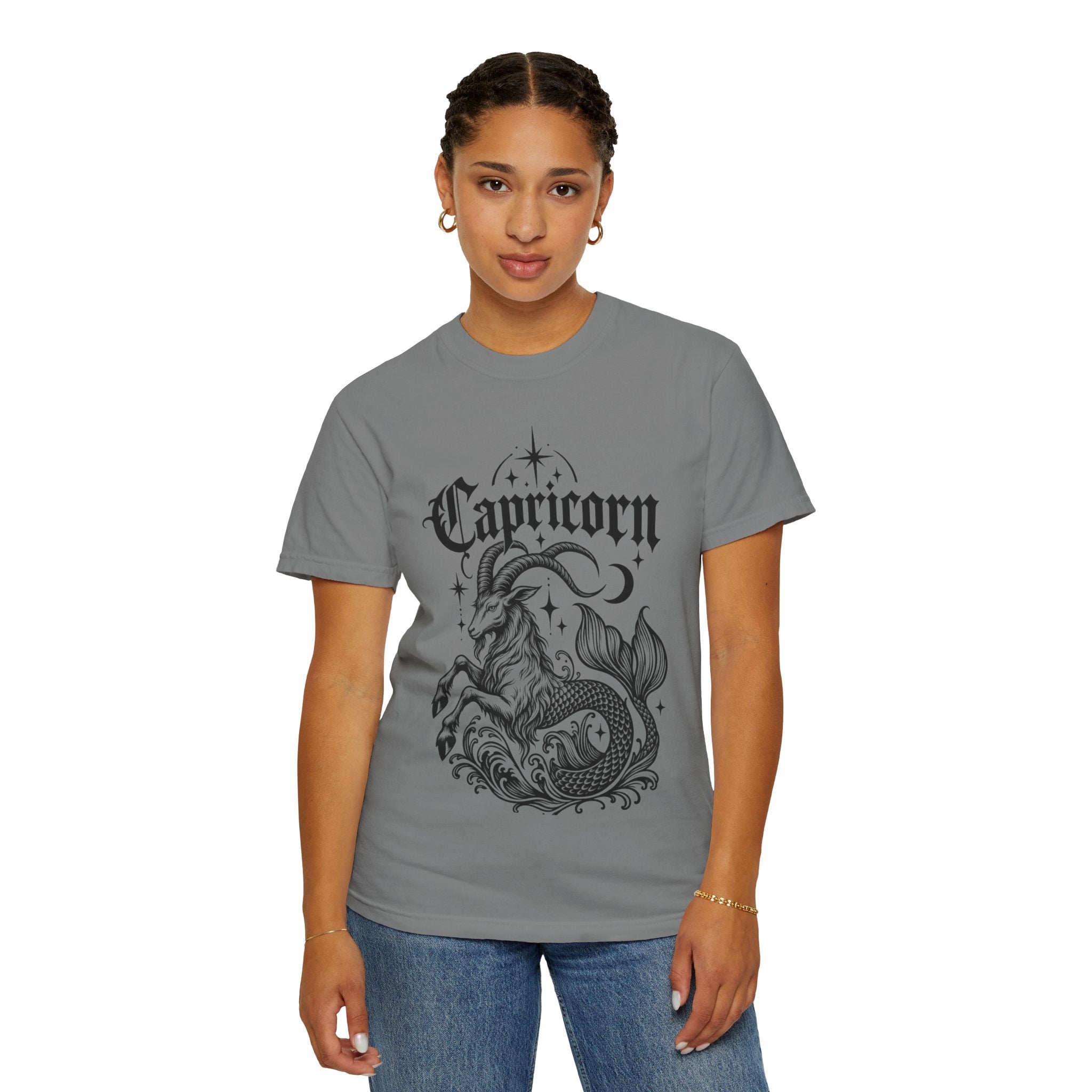 Capricorn Zodiac T-Shirt — Mystical Goat-Fish Astrology Tee