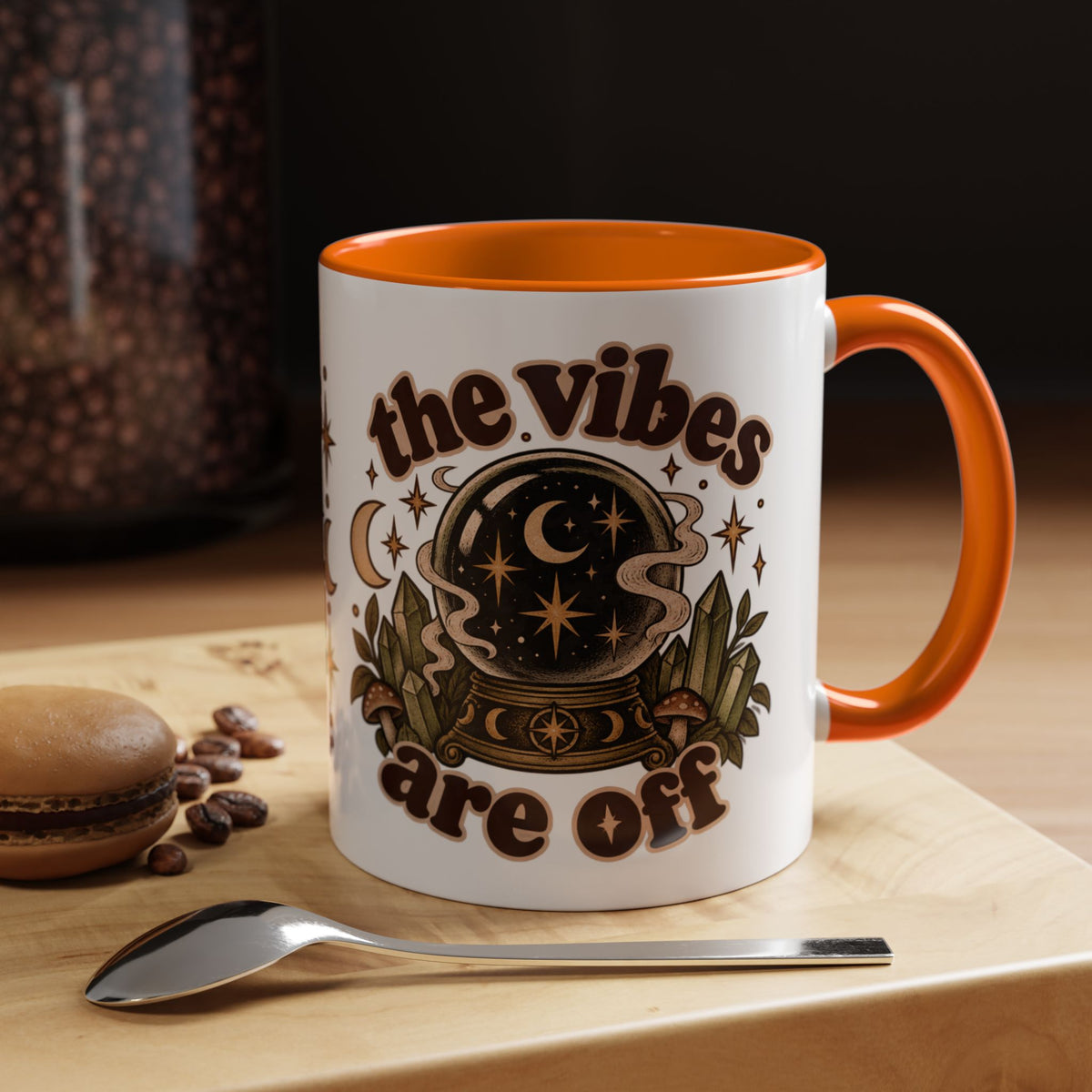 The Vibes Are Off Mug — Crystal Ball Mystical Ceramic Coffee Mug