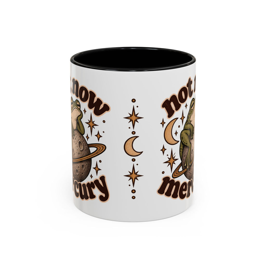Not Now Mercury Mug — Retro Frog & Planet Ceramic Coffee Mug