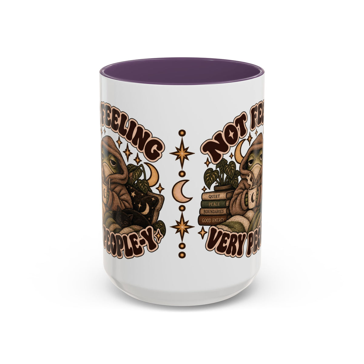 Not Feeling Very Peopley Mug — Cozy Frog Introvert Ceramic Coffee Mug