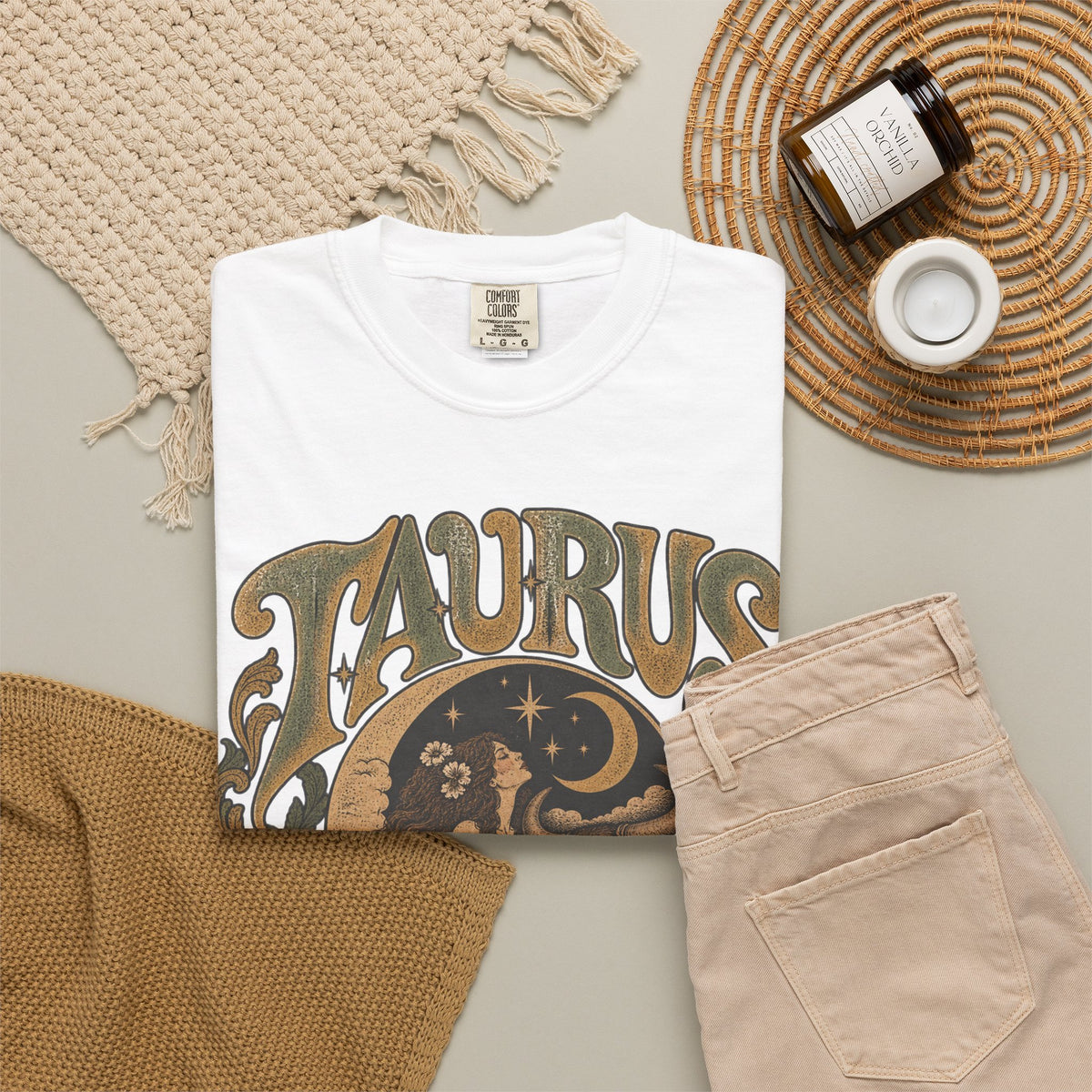 Taurus Zodiac T‑Shirt — Vintage Astrological Bull Graphic