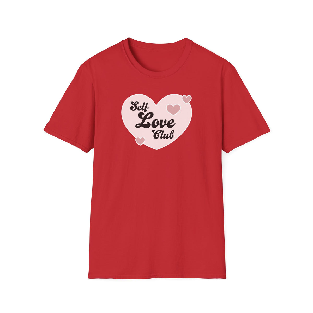 Self Love Club T-Shirt — Pink Heart Graphic Tee for Women & Teens
