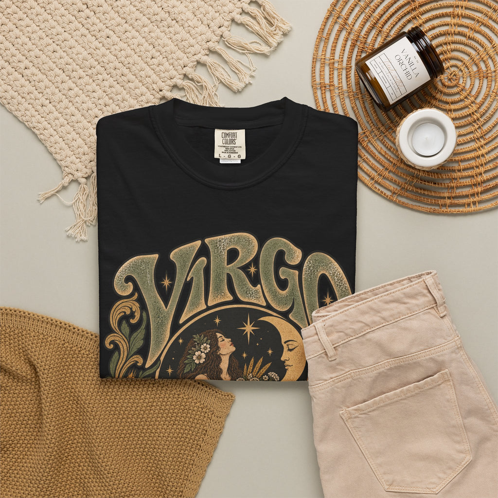 Virgo Zodiac T-Shirt — Vintage Astrology Graphic Tee