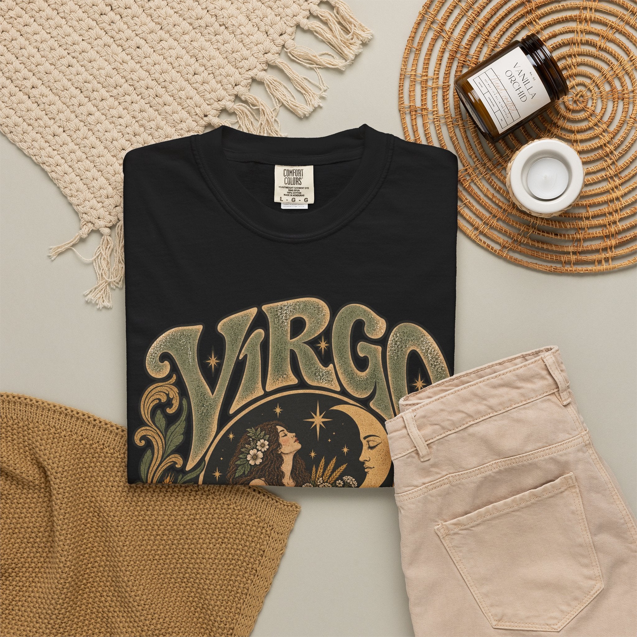 Virgo Zodiac T-Shirt — Vintage Astrology Graphic Tee