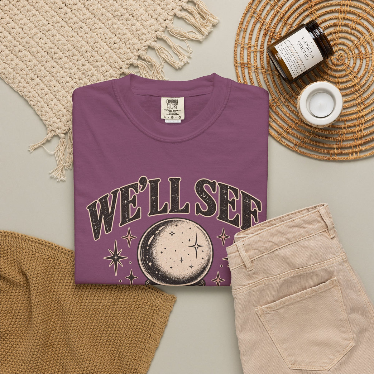 We'll See Crystal Ball Tee — Vintage Mystic Graphic T-Shirt