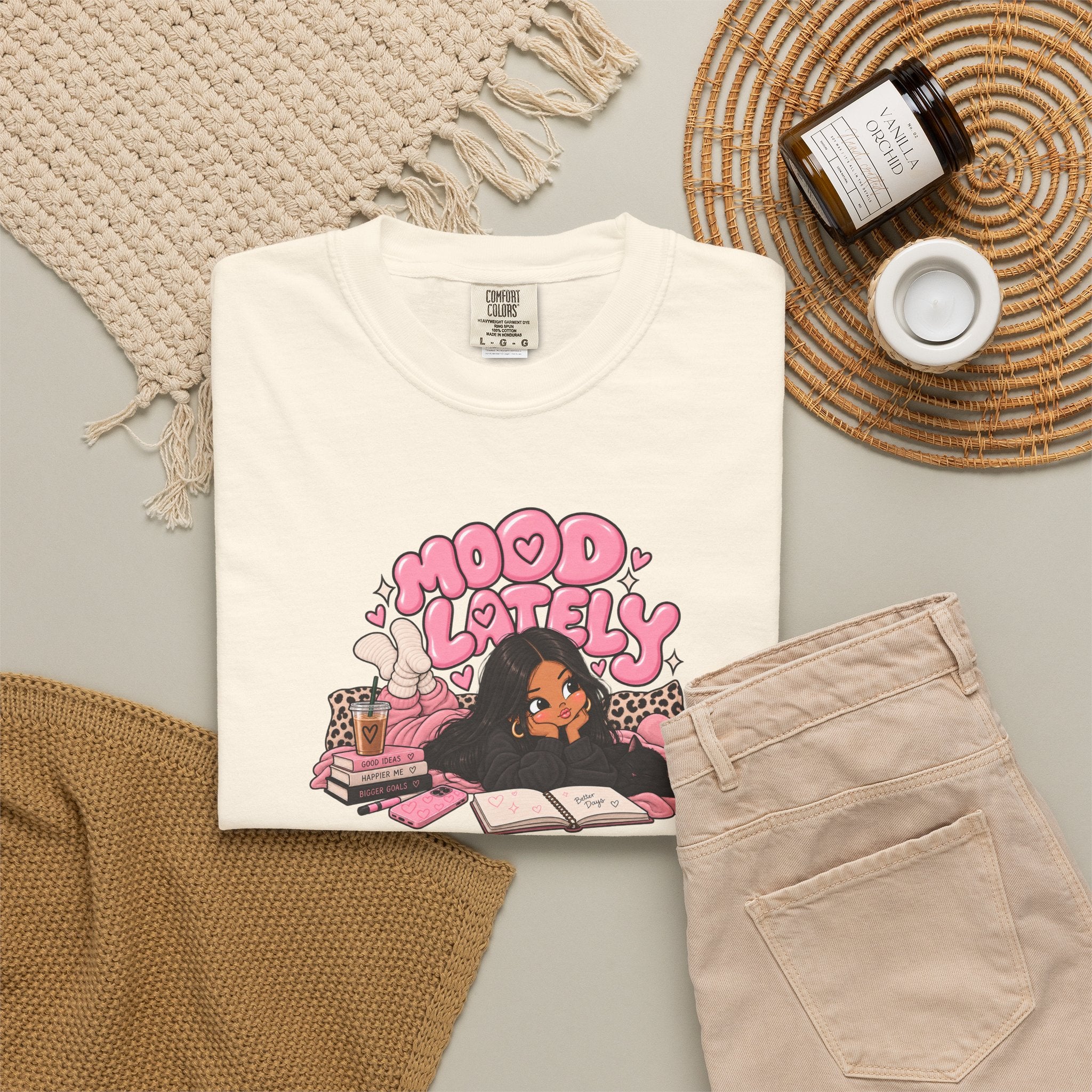 Mood Lately Graphic T-Shirt — Cozy Study Vibes