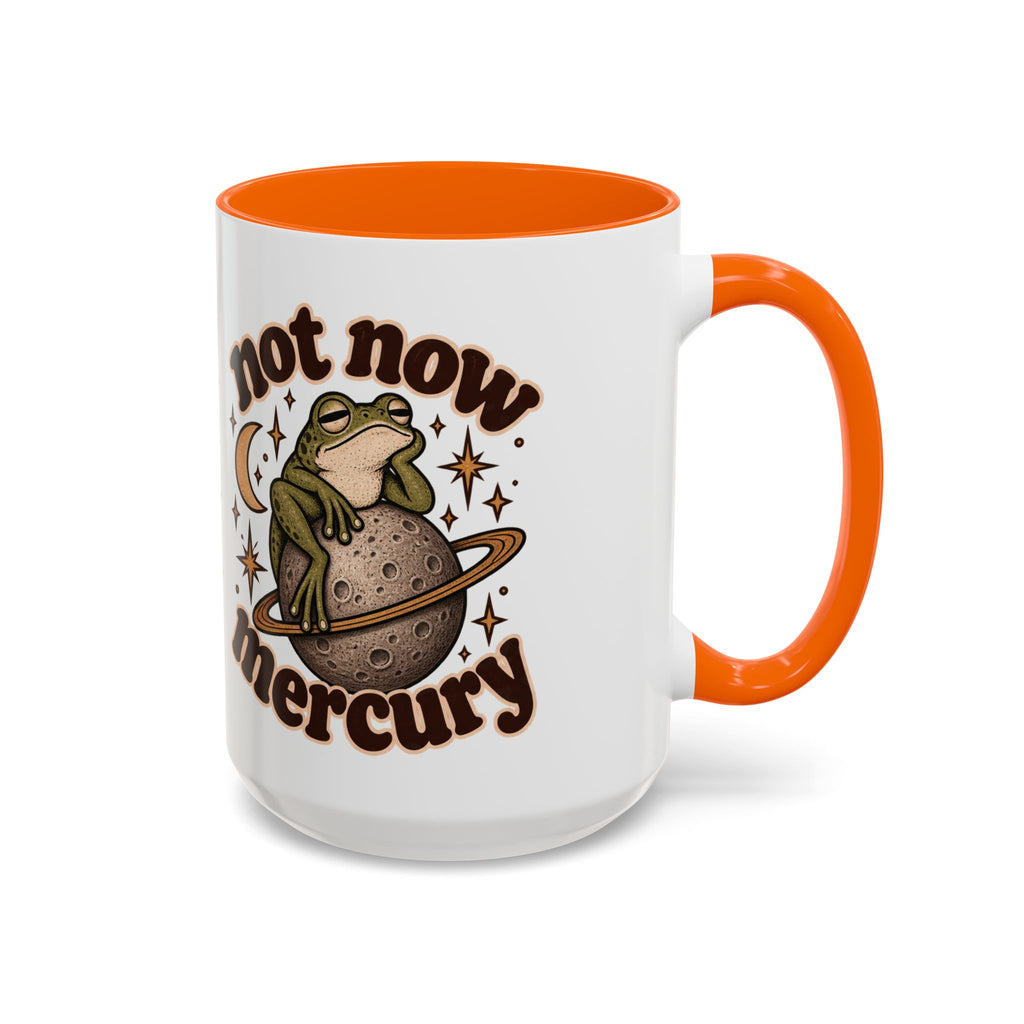 Not Now Mercury Mug — Retro Frog & Planet Ceramic Coffee Mug
