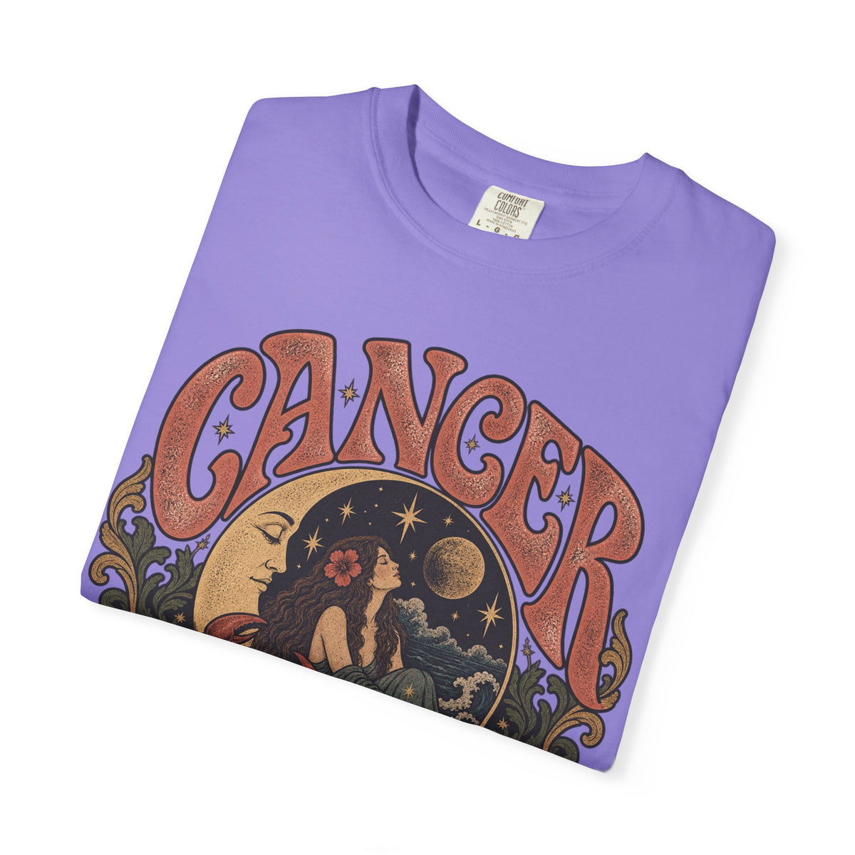 Cancer Zodiac T‑Shirt — Vintage Astrology Tee (Cancer Zodiac Sign)