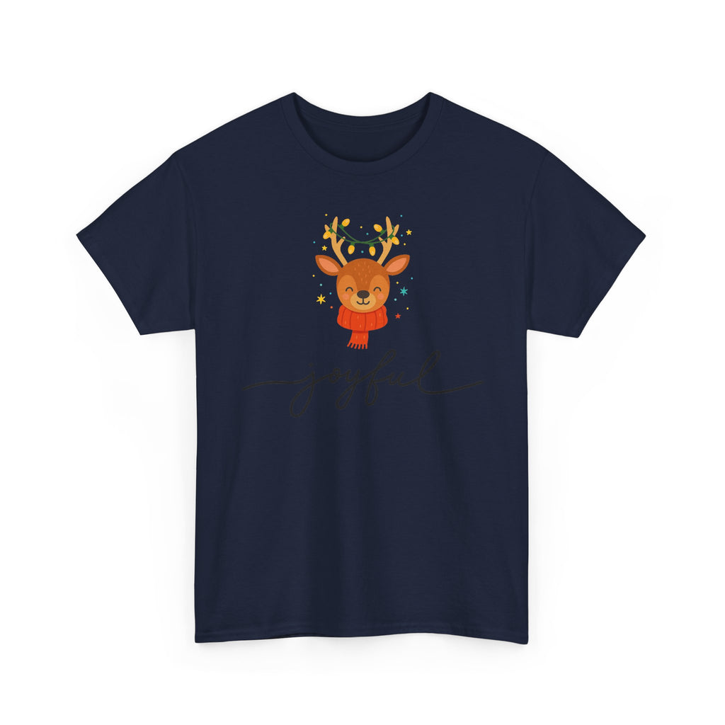 Joyful Reindeer Tee – Cute Holiday Christmas Shirt
