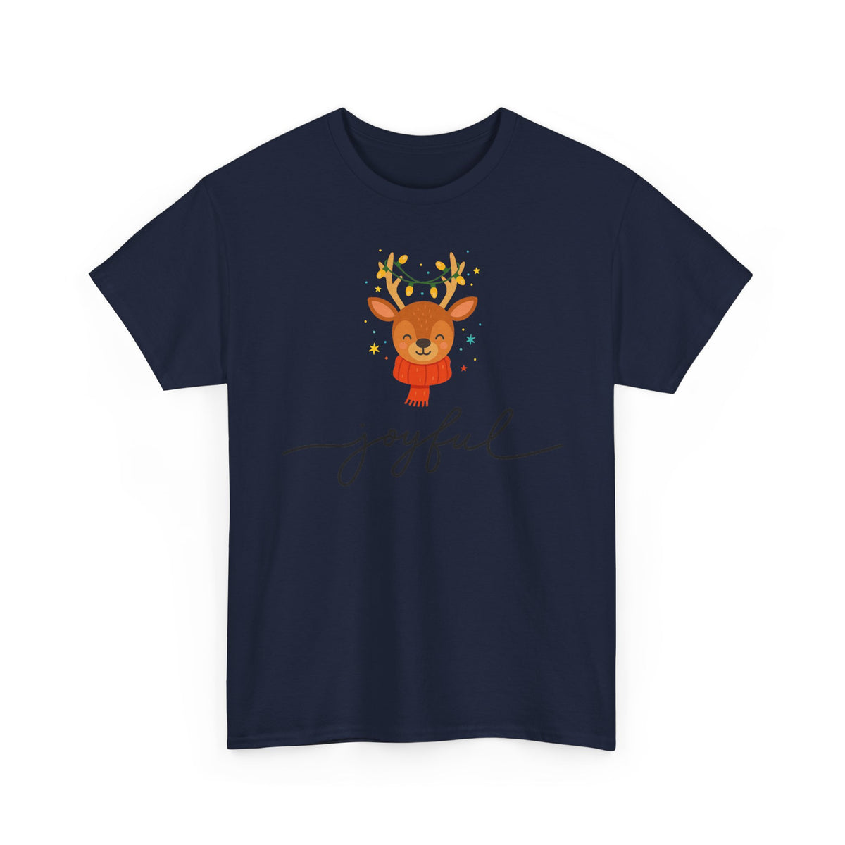 Joyful Reindeer Tee – Cute Holiday Christmas Shirt