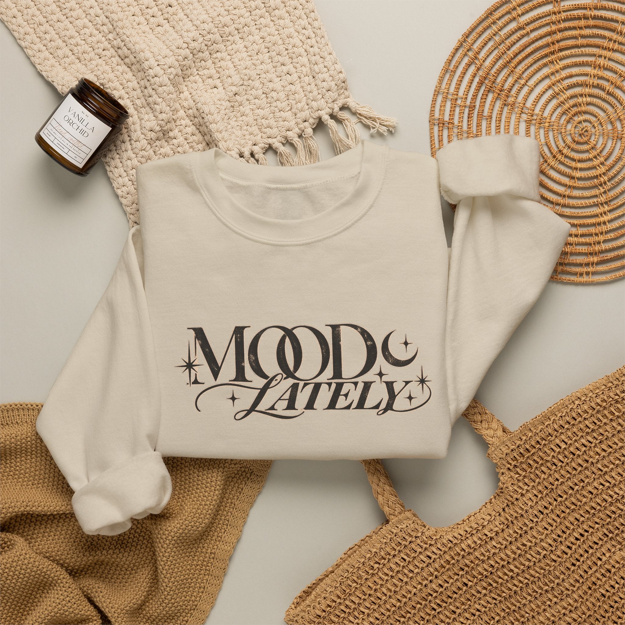 Moon and Stars Script Sweatshirt