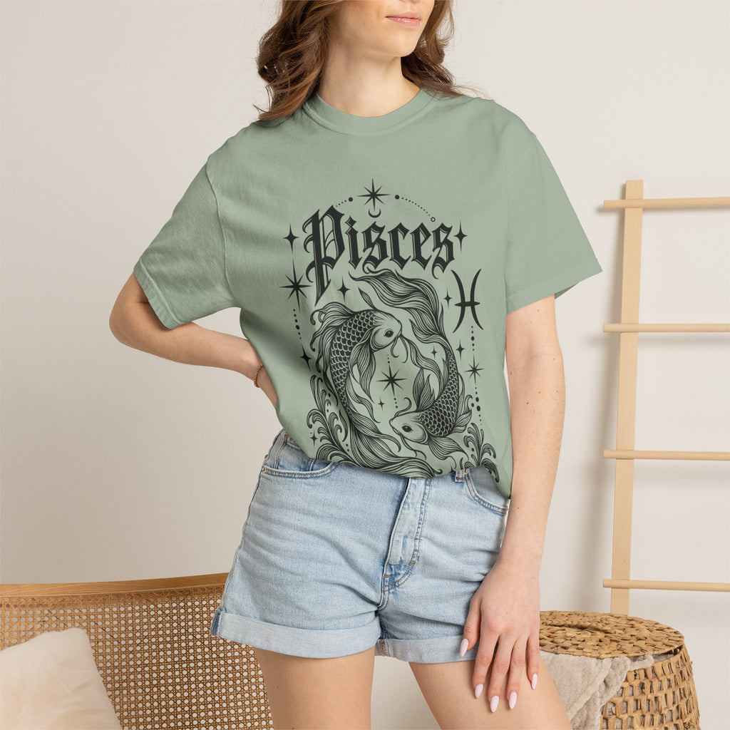 Pisces Zodiac T-Shirt — Vintage Fish Astrology Tee