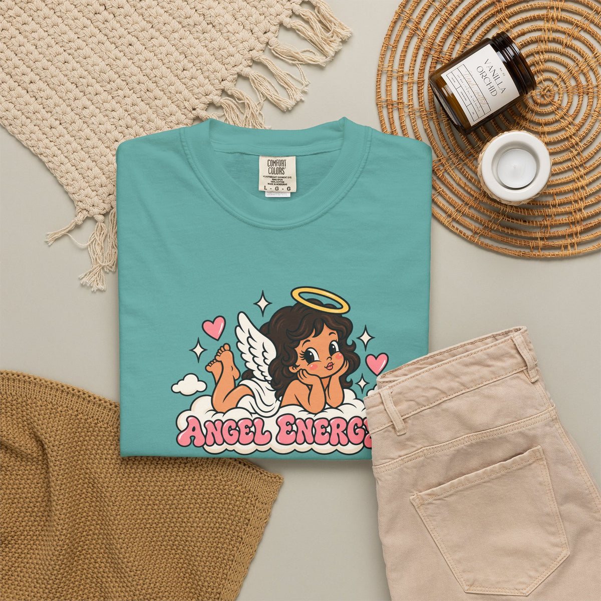 Angel Energy T-Shirt — Cute Retro Angel Graphic Tee