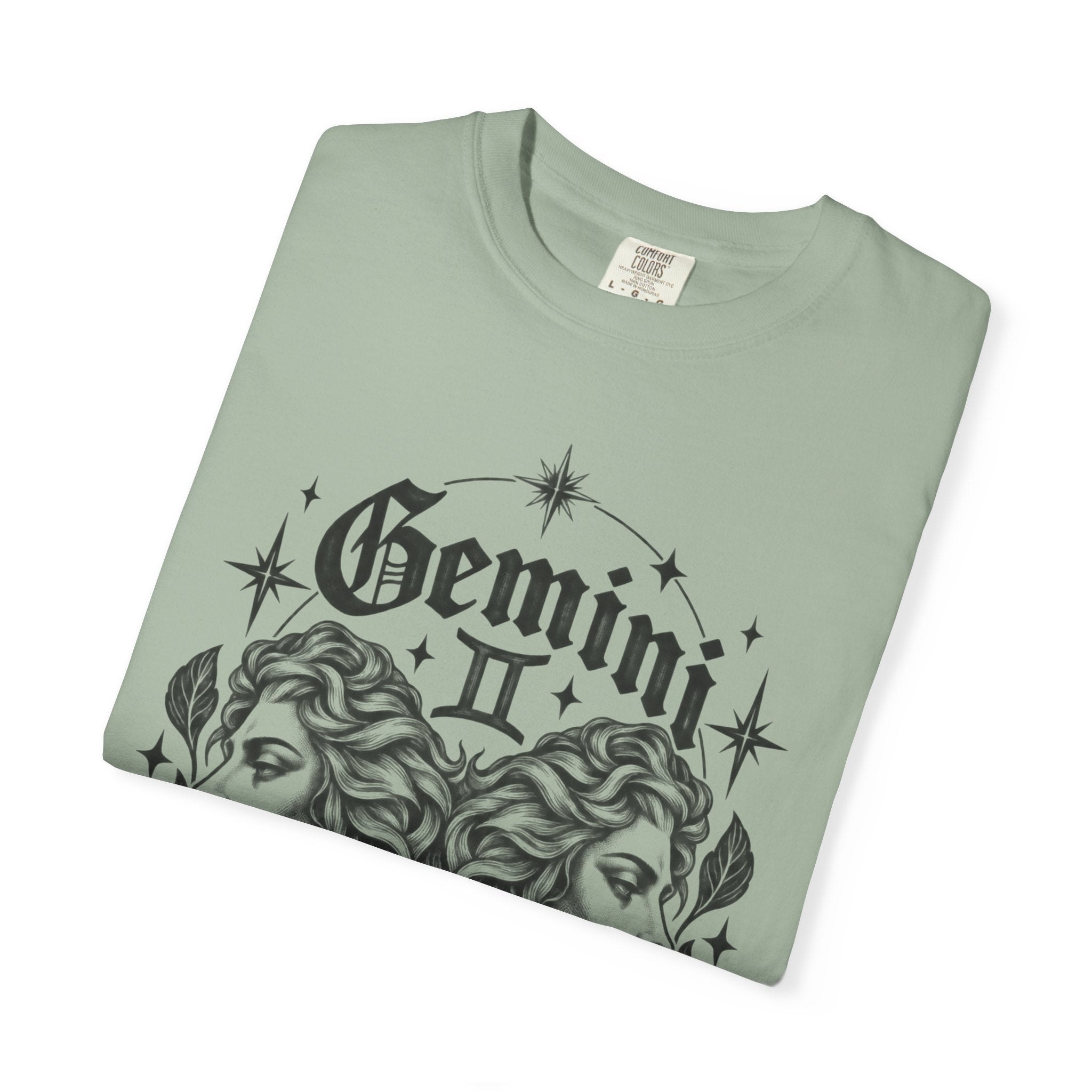 Gemini Zodiac Tee — Twin Faces Astrology T-Shirt