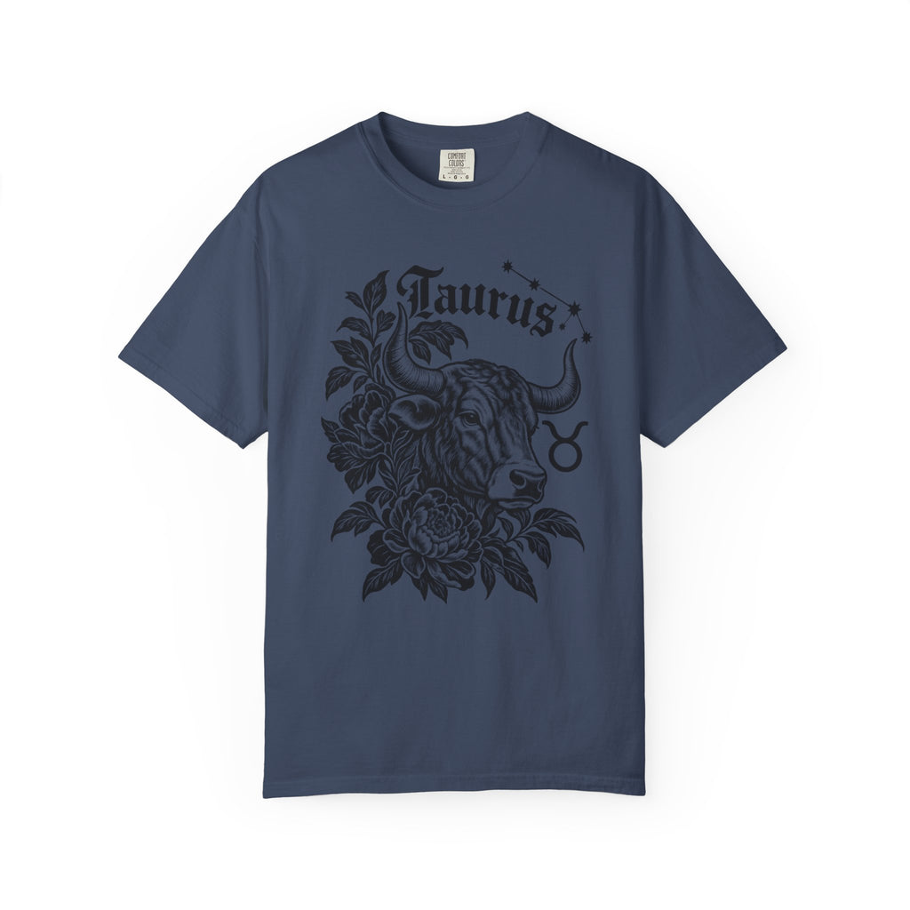 Taurus Zodiac T-Shirt — Floral Bull Astrology Tee