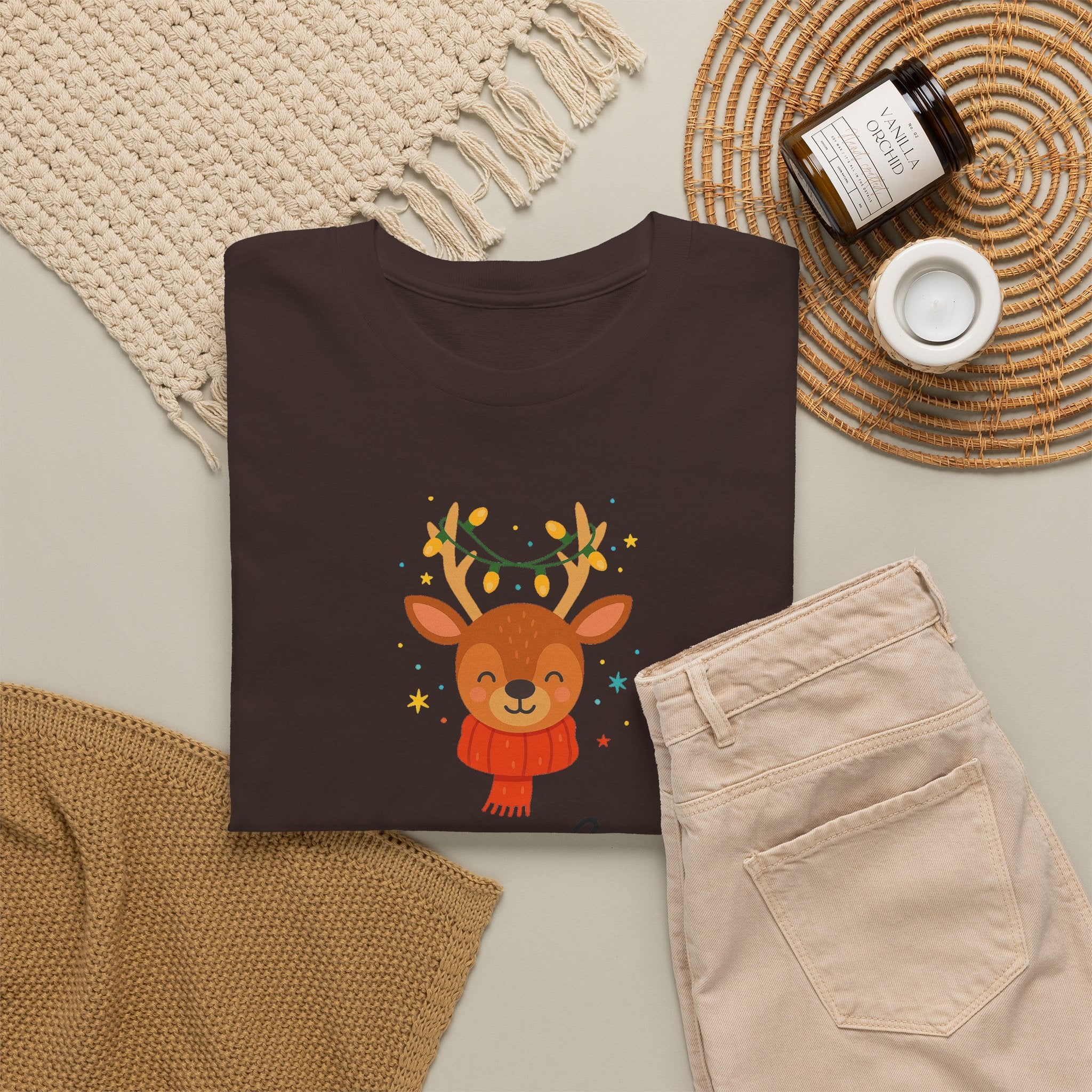 Joyful Reindeer Tee – Cute Holiday Christmas Shirt