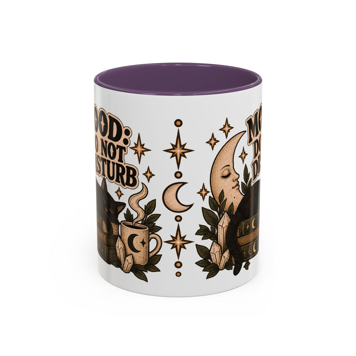 Mood: Do Not Disturb Mug — Sleepy Cat & Moon Ceramic Coffee Mug