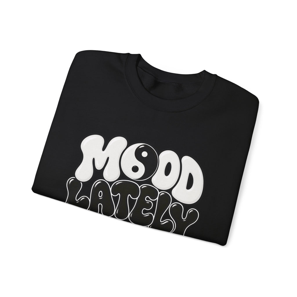 Crewneck Sweatshirt "Mood Lately" Retro Yin Yang Graphic