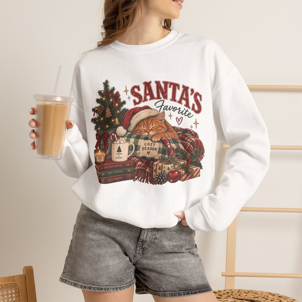 Christmas Sweatshirt — "Santa's Favorite" Cozy Holiday Crewneck