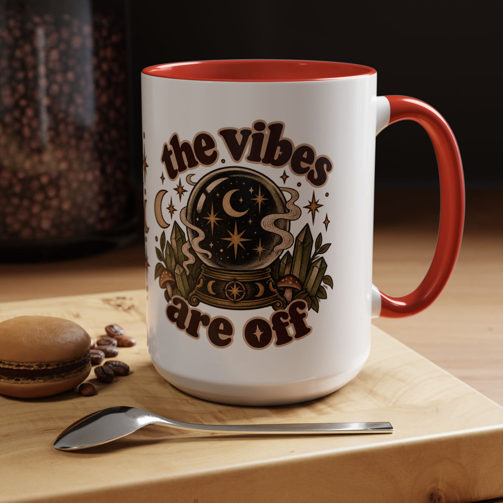 The Vibes Are Off Mug — Crystal Ball Mystical Ceramic Coffee Mug