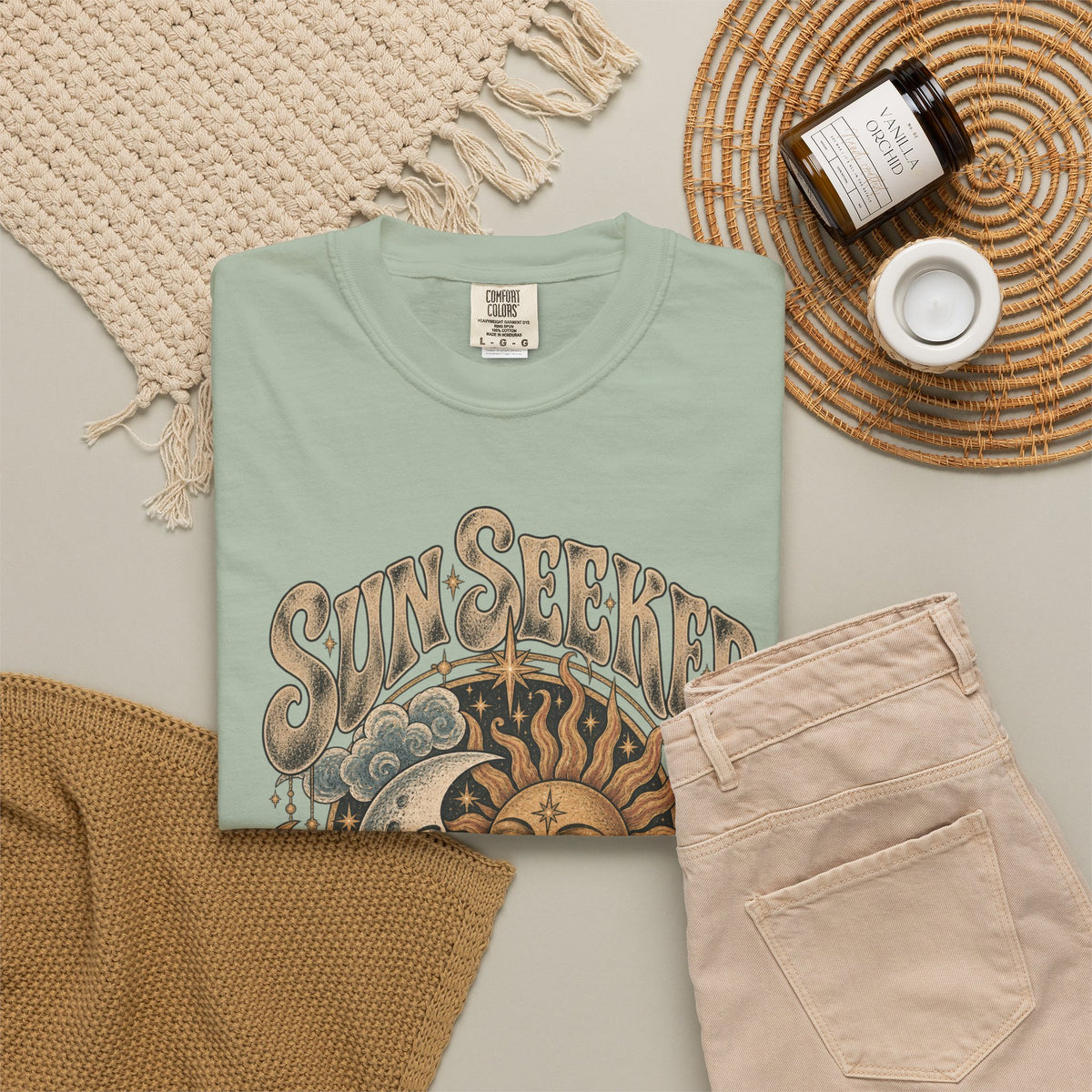 Sunseeker Moonlovers T-Shirt — Vintage Sun & Moon Graphic Tee