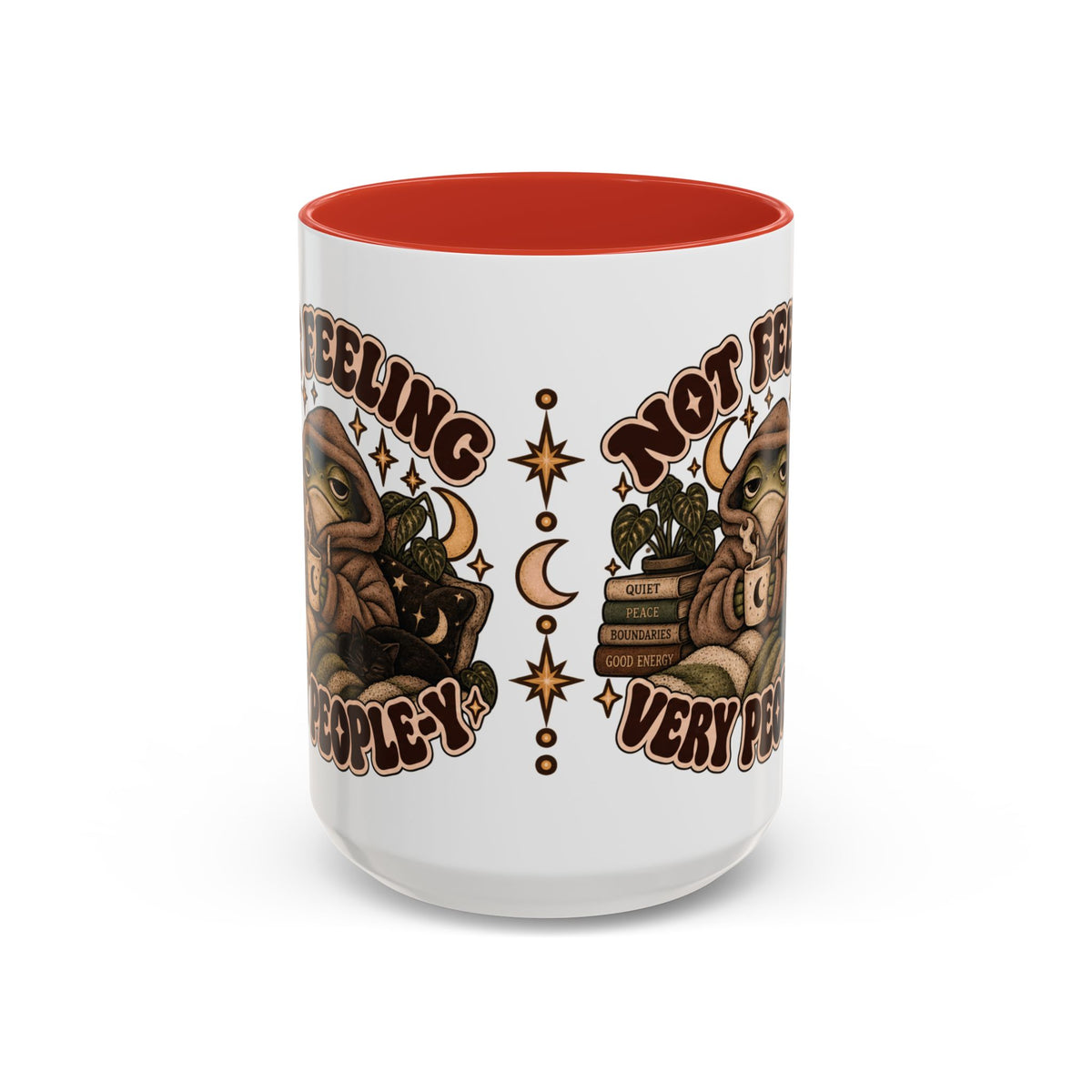 Not Feeling Very Peopley Mug — Cozy Frog Introvert Ceramic Coffee Mug