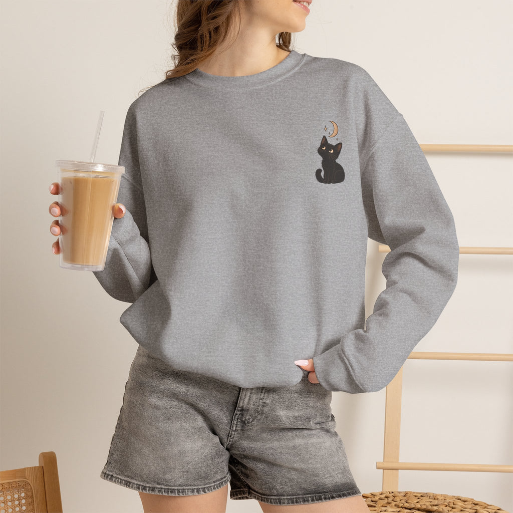Cat Moon Gaze Sweatshirt