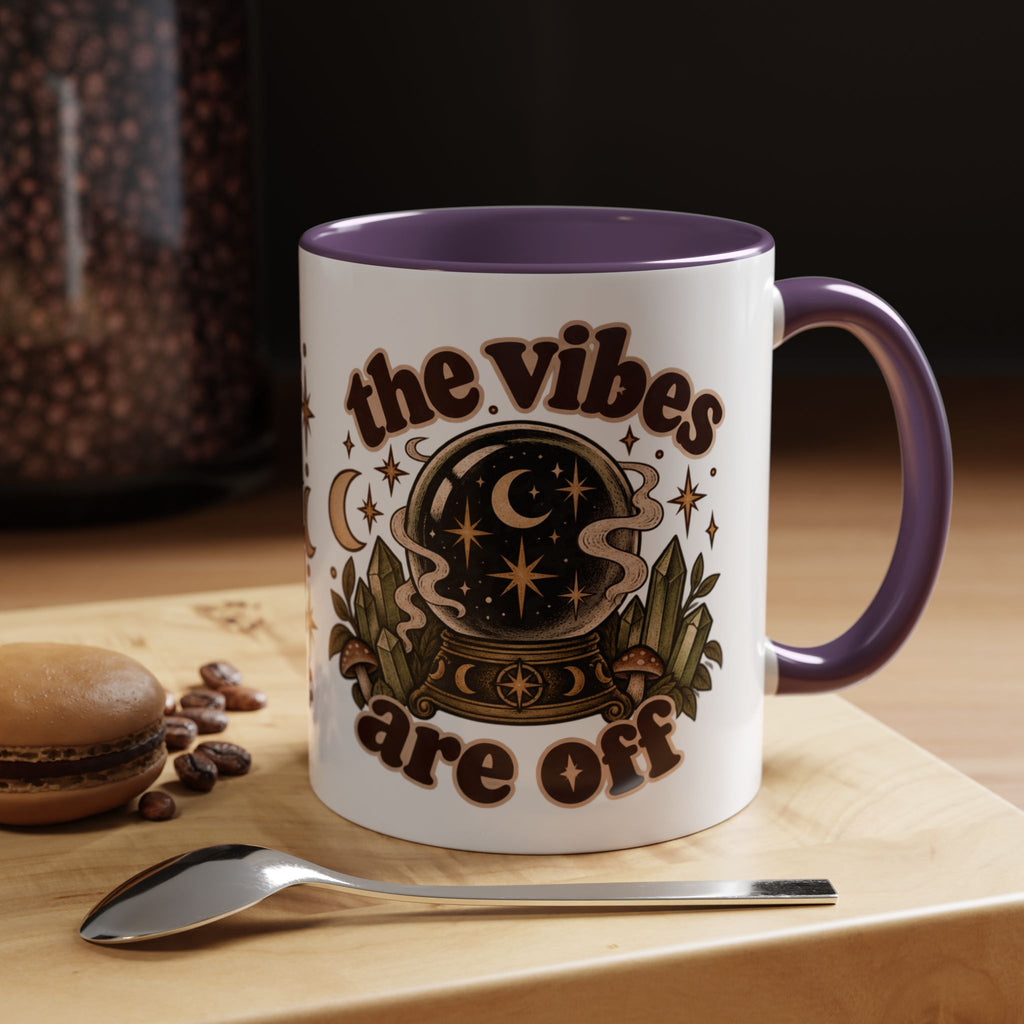 The Vibes Are Off Mug — Crystal Ball Mystical Ceramic Coffee Mug