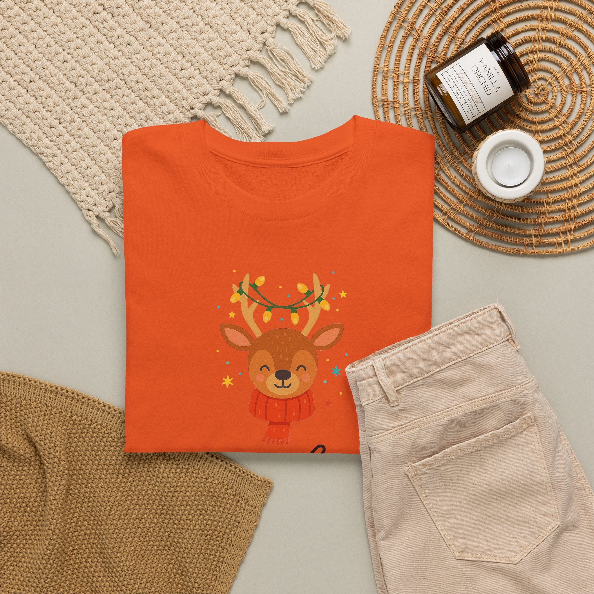 Joyful Reindeer Tee – Cute Holiday Christmas Shirt