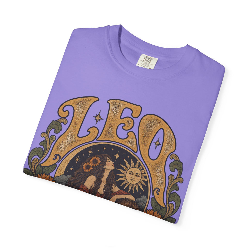 Leo Zodiac T-Shirt — Vintage Astrology Lion Graphic