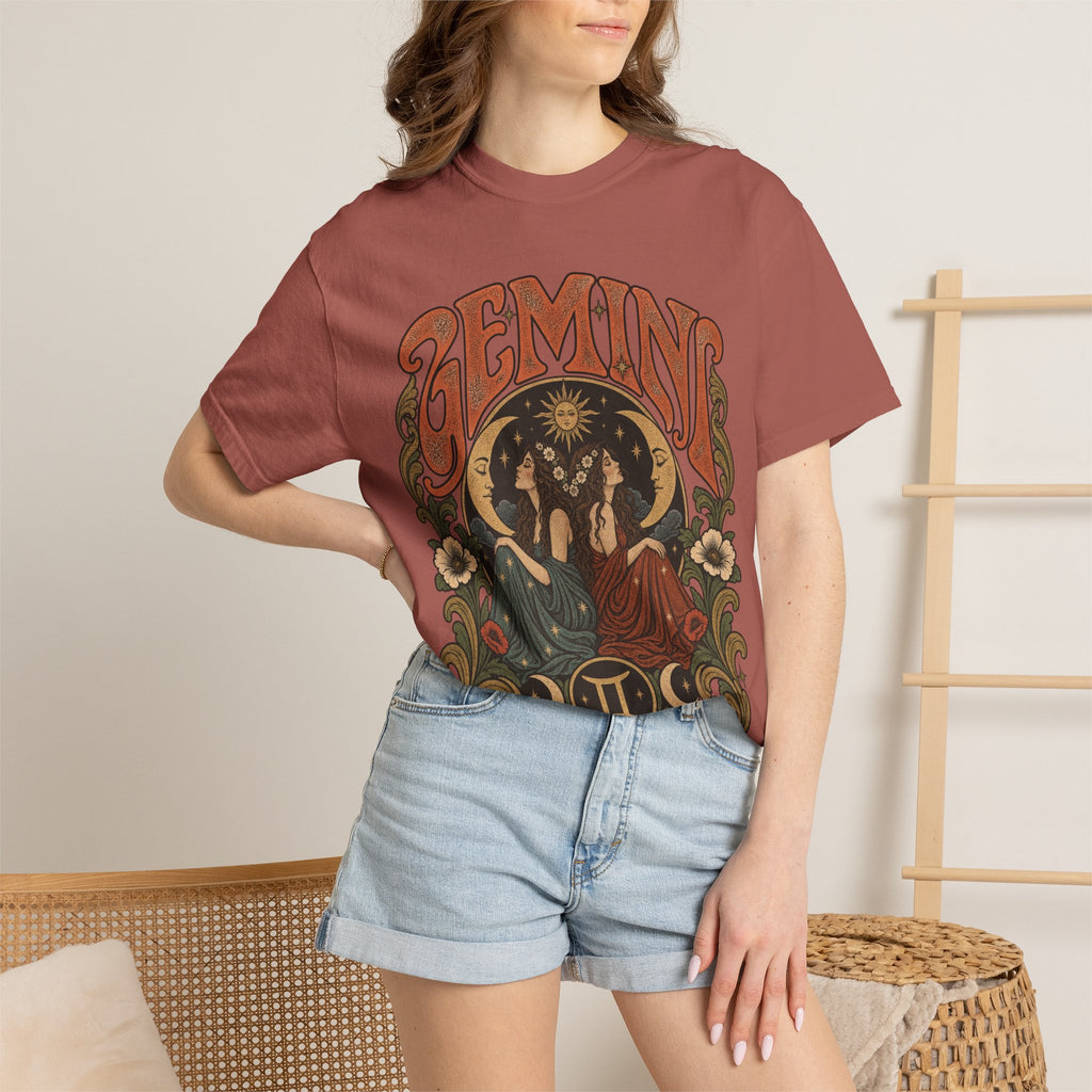 Gemini Zodiac T-Shirt — Vintage Astrological Graphic Tee