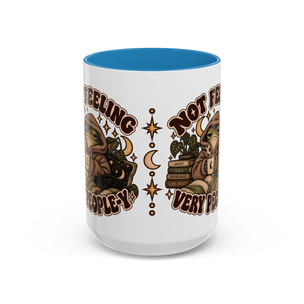 Not Feeling Very Peopley Mug — Cozy Frog Introvert Ceramic Coffee Mug