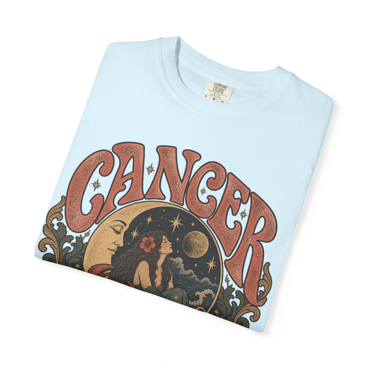 Cancer Zodiac T‑Shirt — Vintage Astrology Tee (Cancer Zodiac Sign)