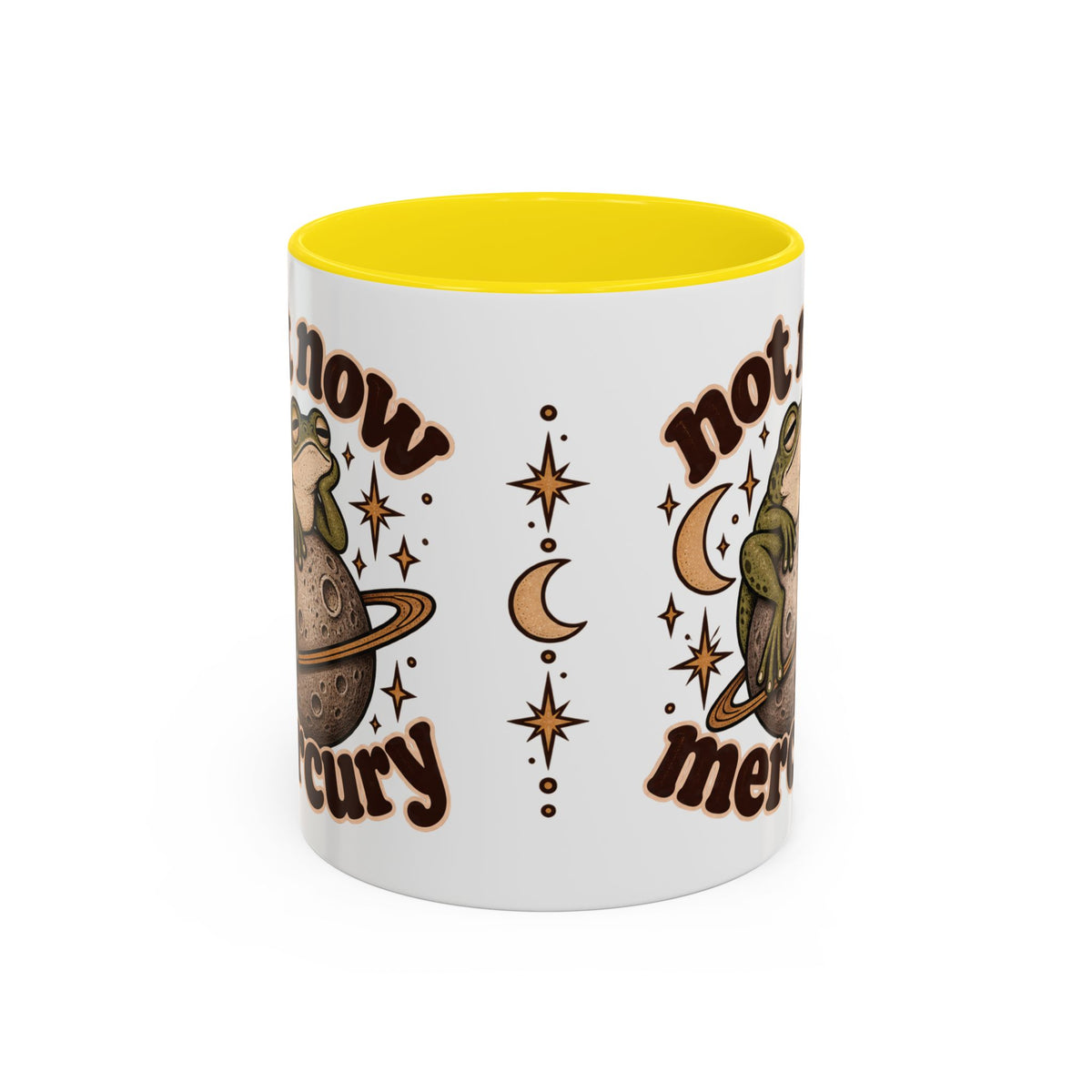 Not Now Mercury Mug — Retro Frog & Planet Ceramic Coffee Mug
