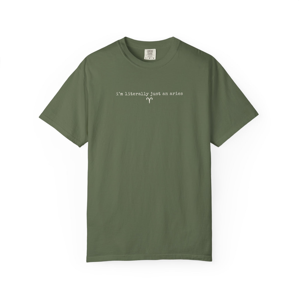 I'm Literally Just an Aries Garment-Dyed T-Shirt — Vintage Cream Comfort Tee