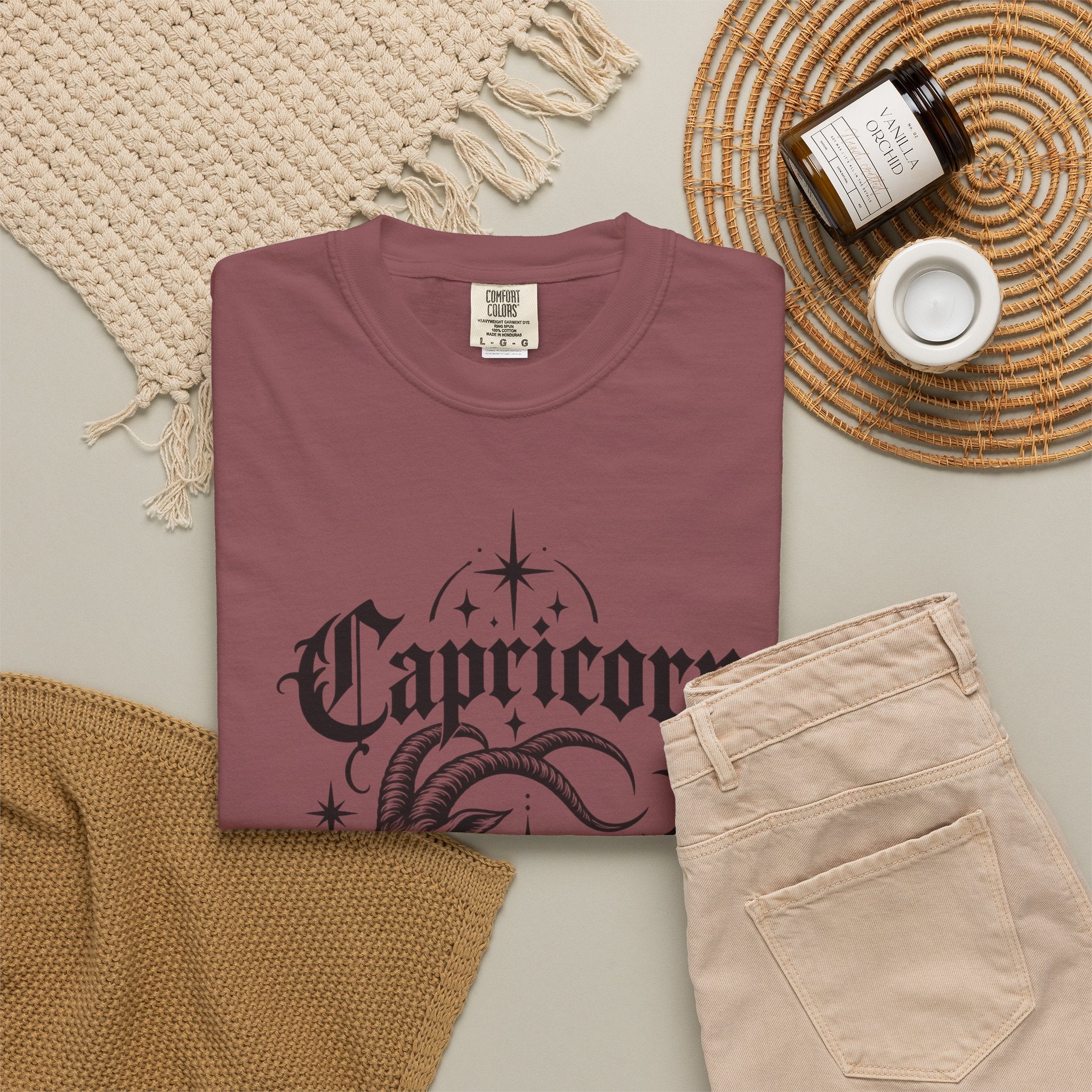 Capricorn Zodiac T-Shirt — Mystical Goat-Fish Astrology Tee