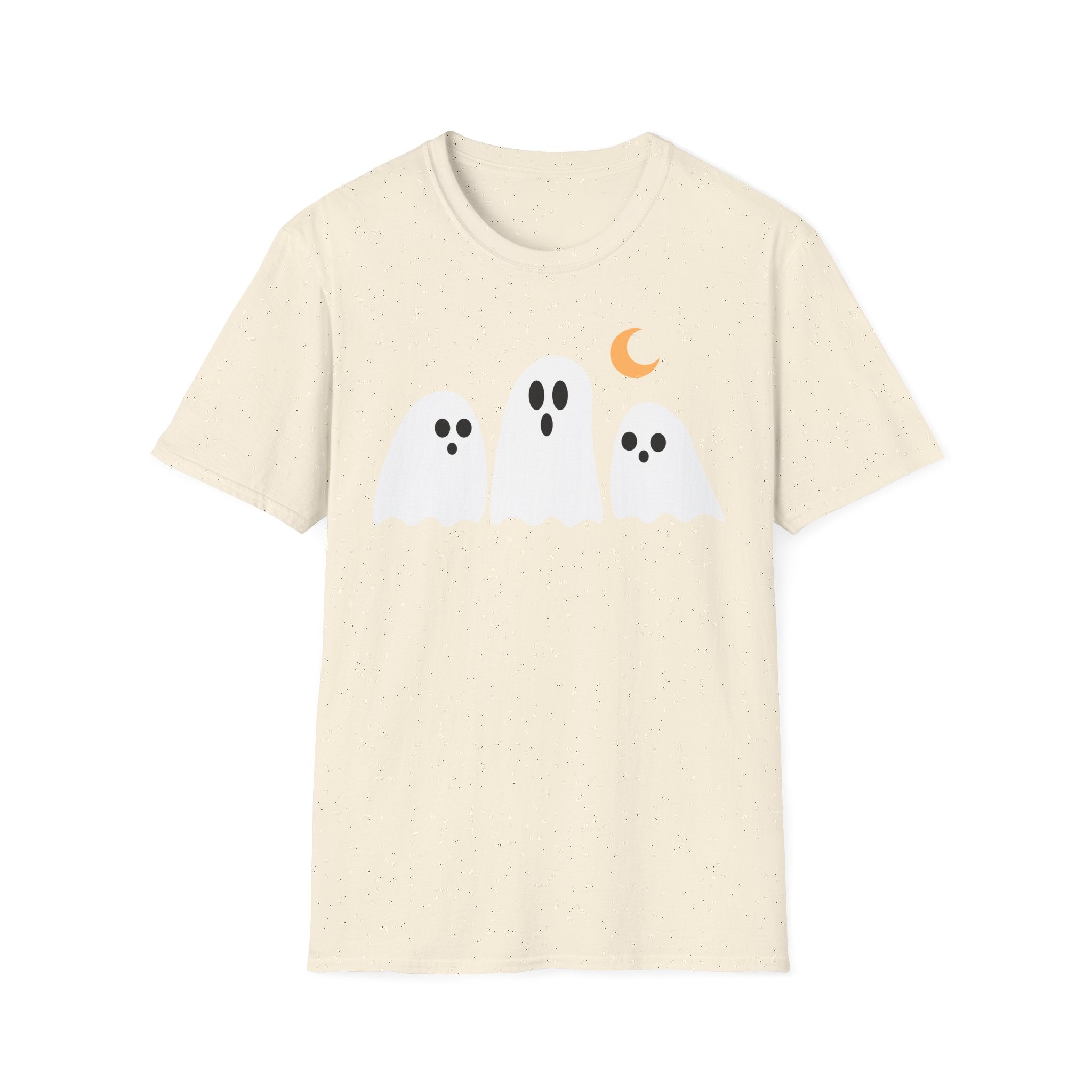 Cute Ghosts T-Shirt – Playful Halloween Moon Graphic Tee