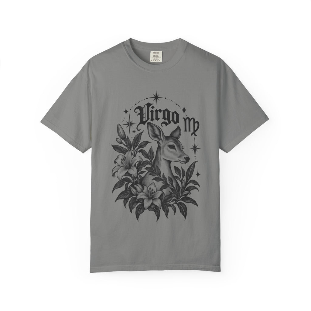 Virgo Zodiac T-Shirt — 'Virgo ' Floral Deer Astrology Tee